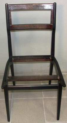 Mahogany chair, undressed. 1960's.